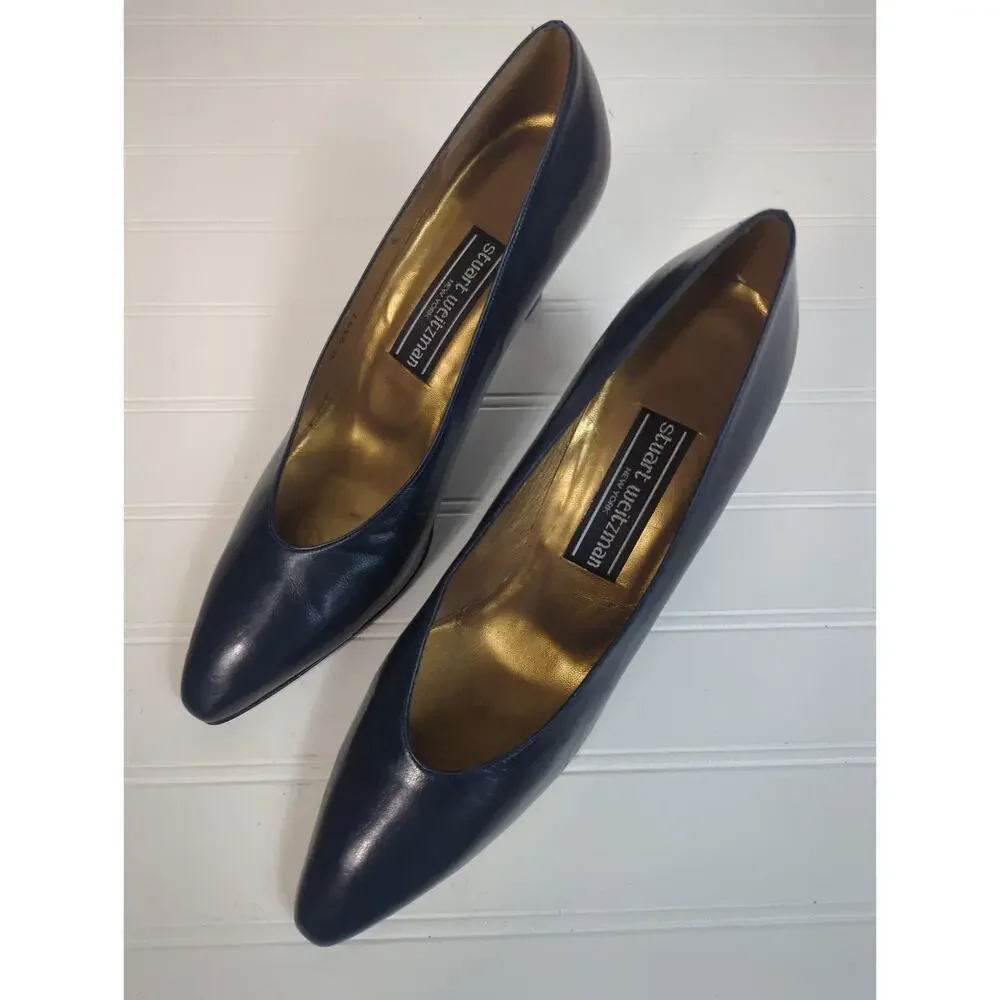 Stuart Weitzman Vintage Classic Pump Navy 8